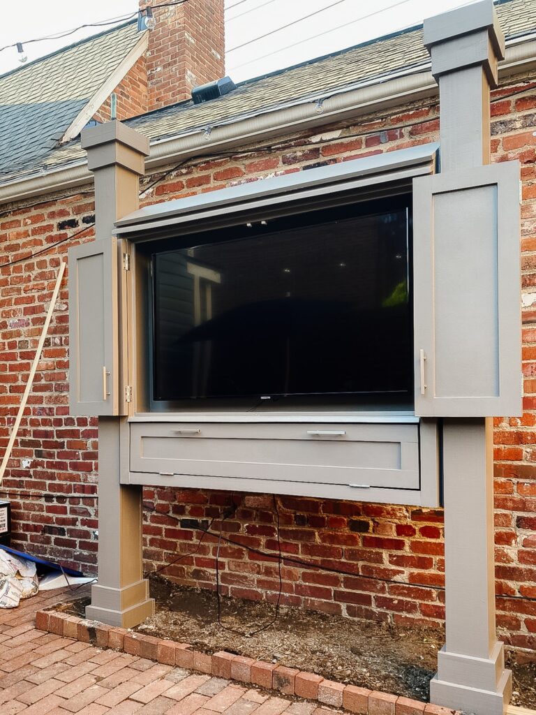 Outdoor TV Enclosure Installed