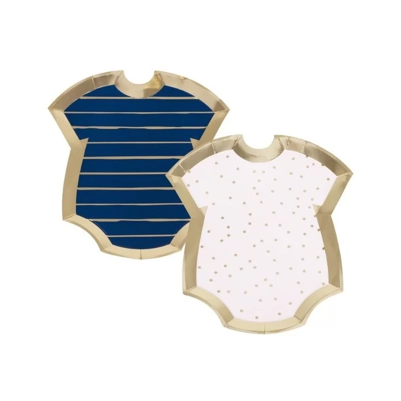 Ginger Ray Pink & Blue Onesie Party Plates