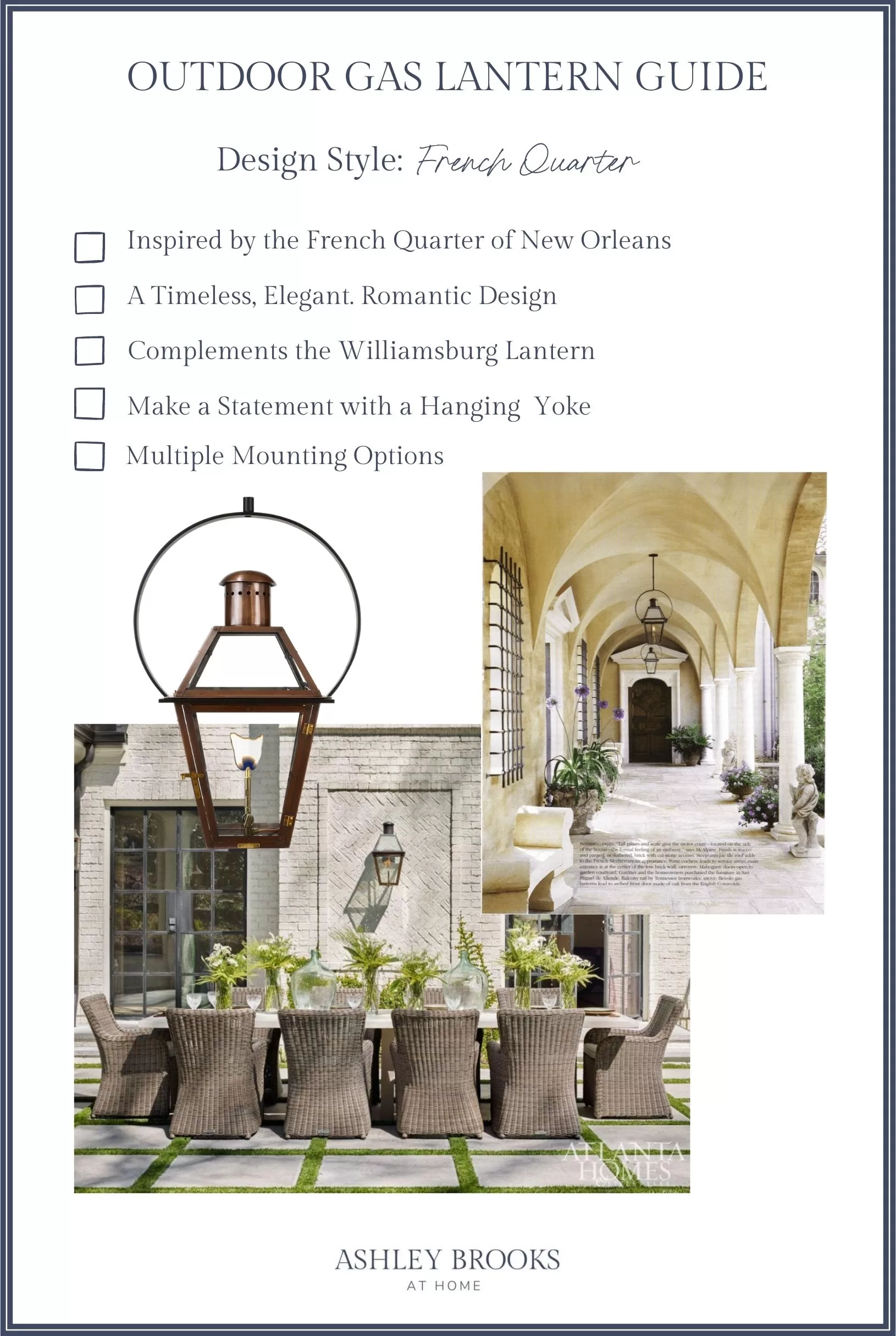 Bevolo French Quarter Outdoor Gas Lantern Design Guide