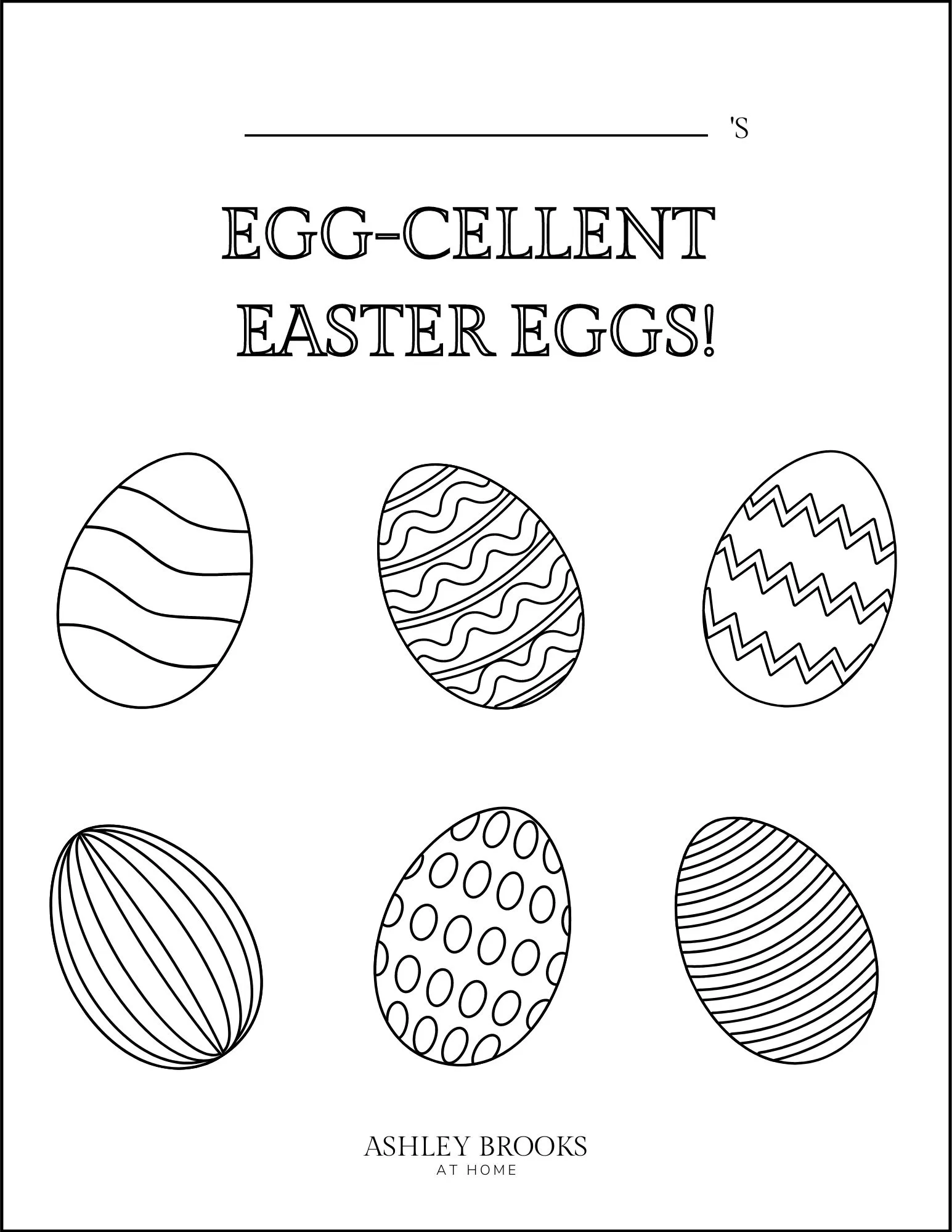 Easter eggs printable